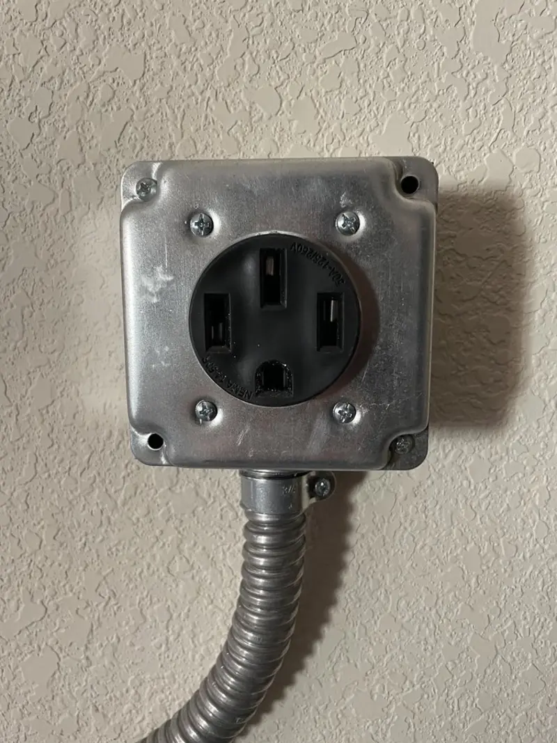 NEMA 14-50 outlet installed for Smart Home Electrical in Carrizo Springs